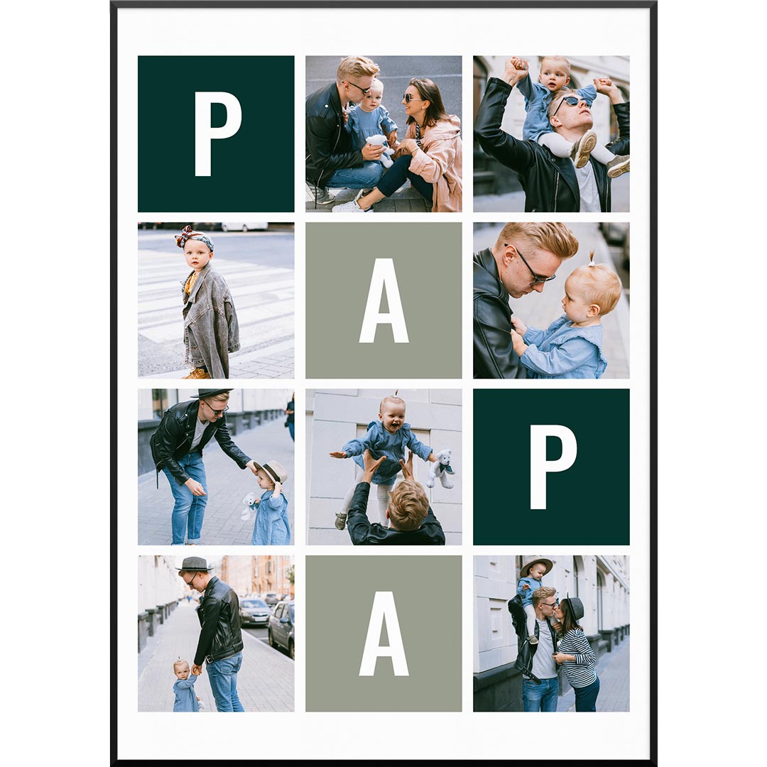 fotocollage poster geschenk papa