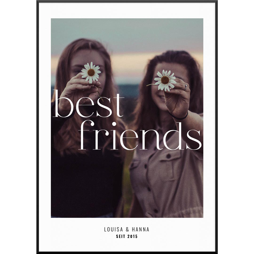 best friends beste freundin poster geschenk