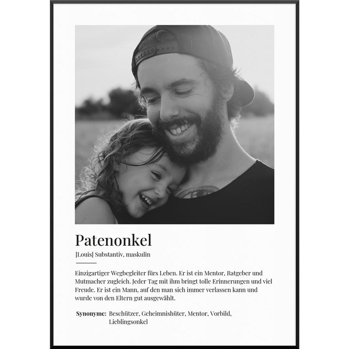 geschenk für patenonkel fotoposter definition