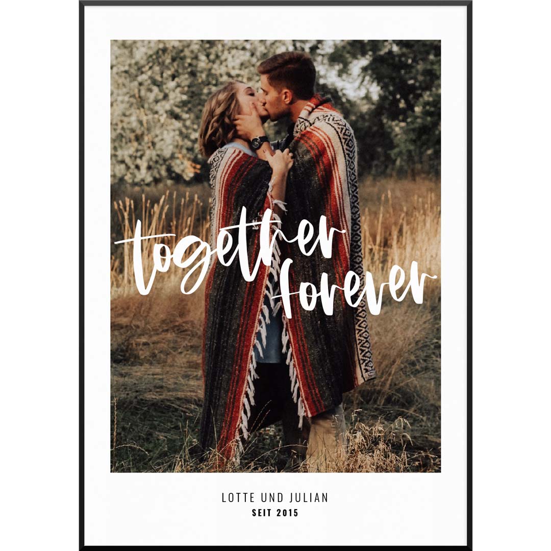 fotoposter geschenk freundin together forever