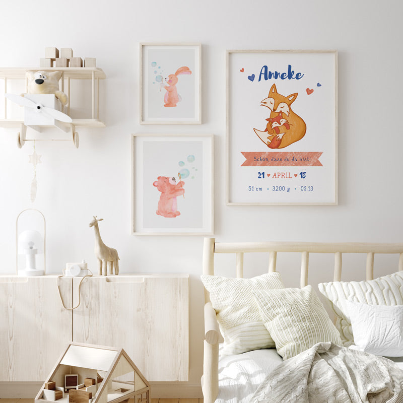 myfamposter kinderzimmer poster fuchs