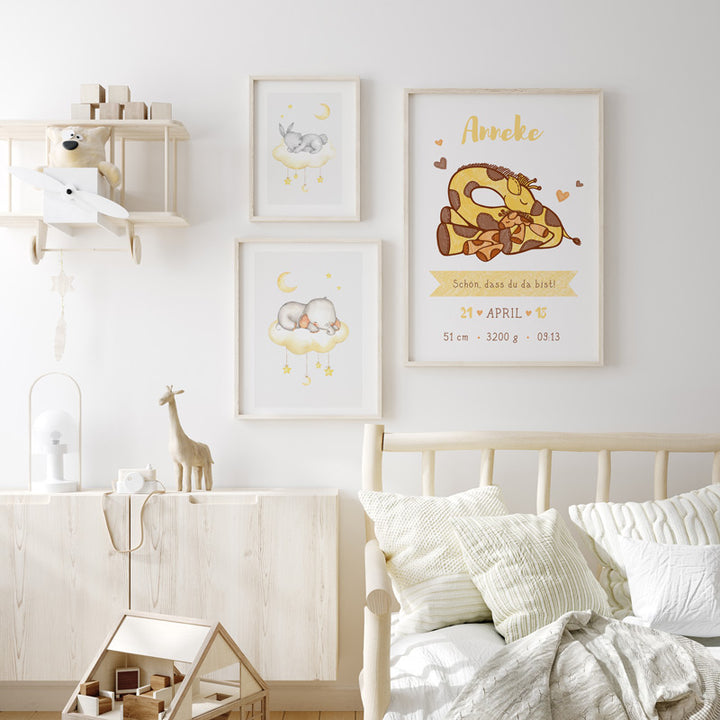 myfamposter kinderzimmer poster giraffe