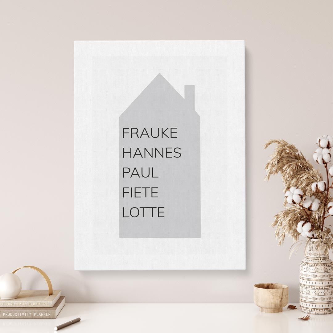 leinwandbild familie personalisiertes geschenk