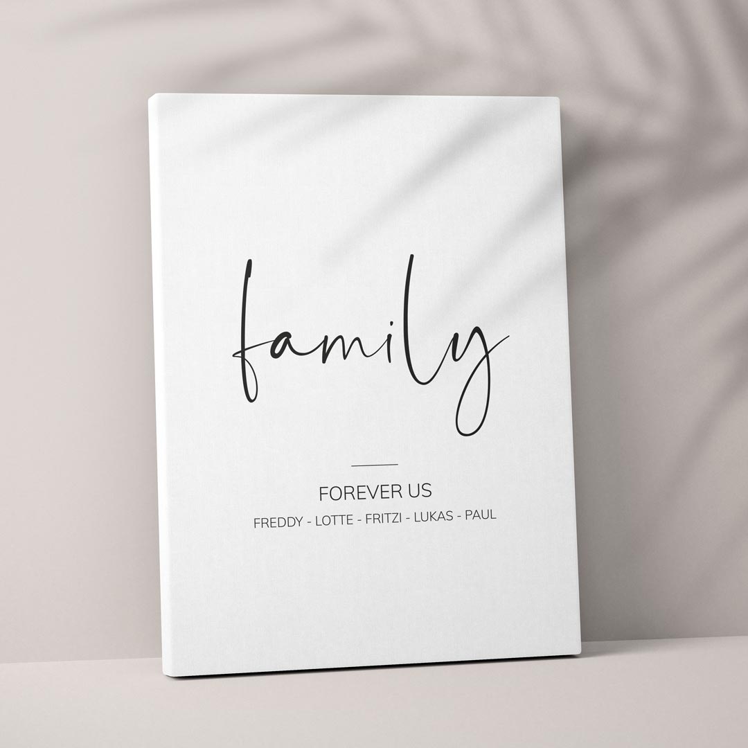 leinwand personalisiert geschenk familie