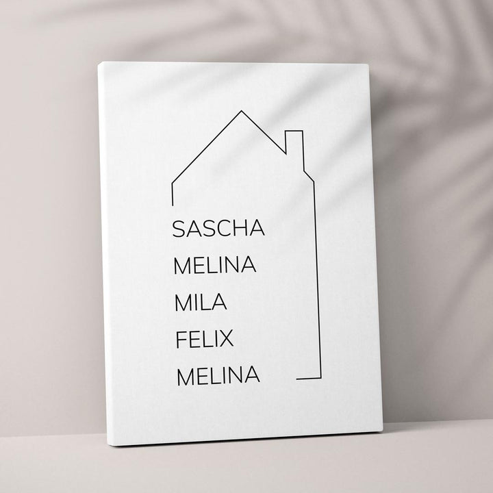 geschenkidee leinwandbild personalisiert familie