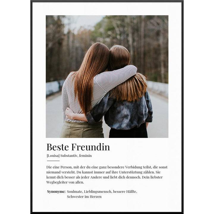 myfamposter beste freundin poster geschenk