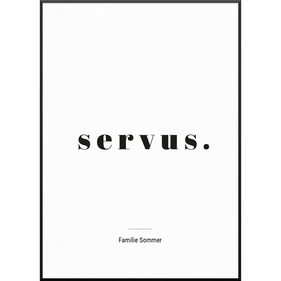 servus poster personalisierte poster