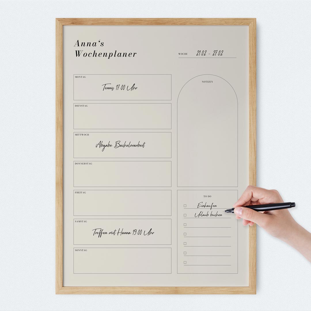 wochenplaner weekly planner gestalten