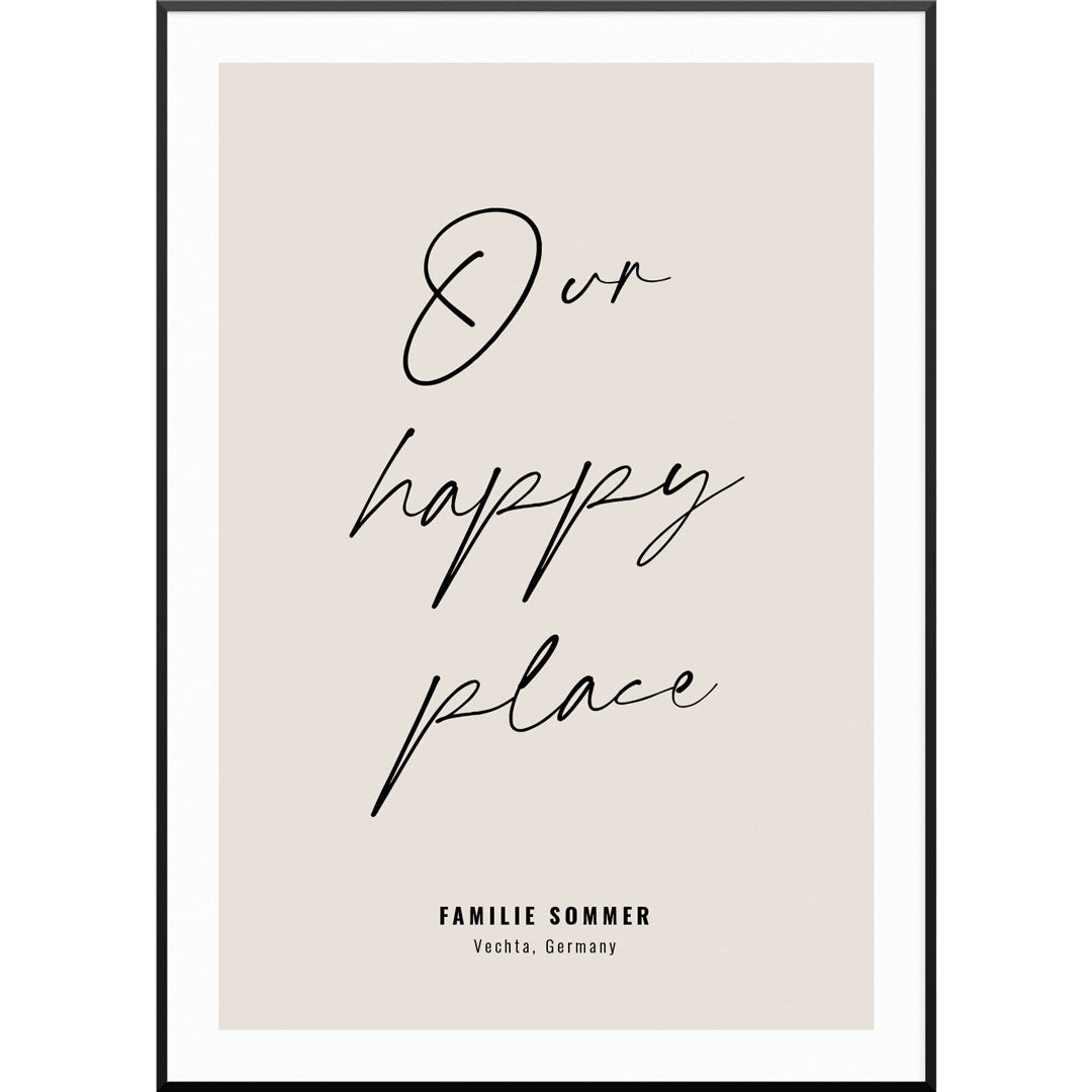 happy place poster familienposter geschenk