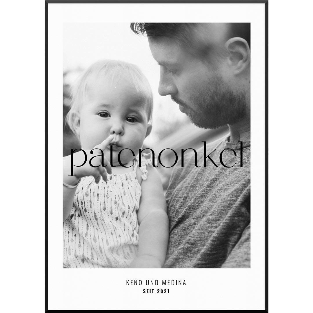 patenonkel geschenk poster foto