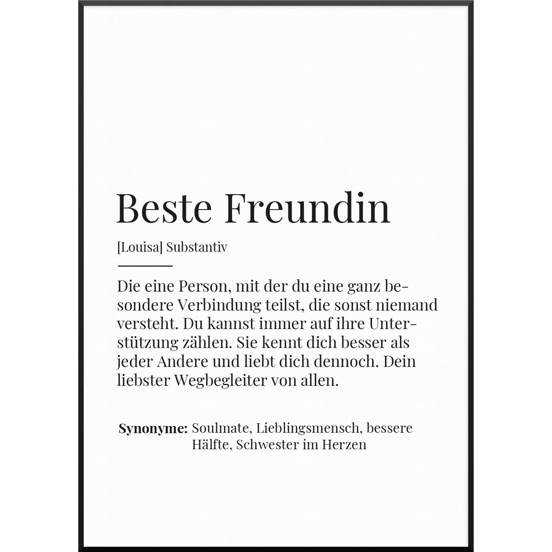 poster beste freundin definition