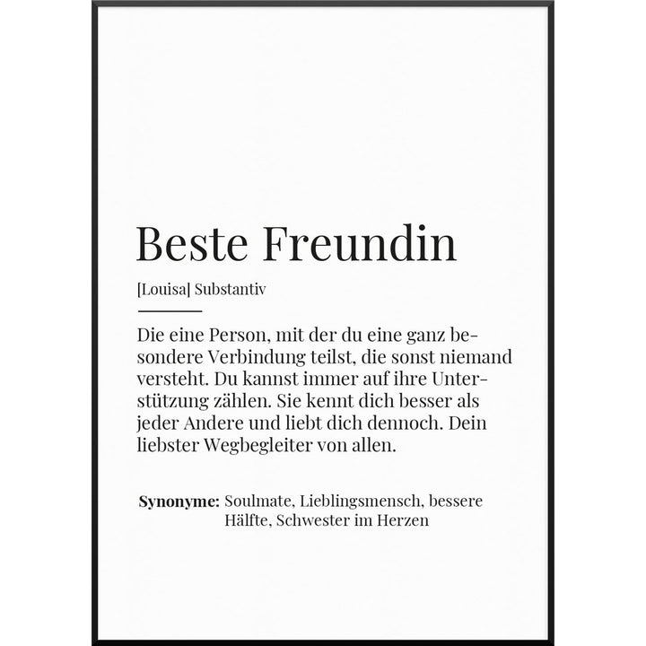 poster beste freundin definition