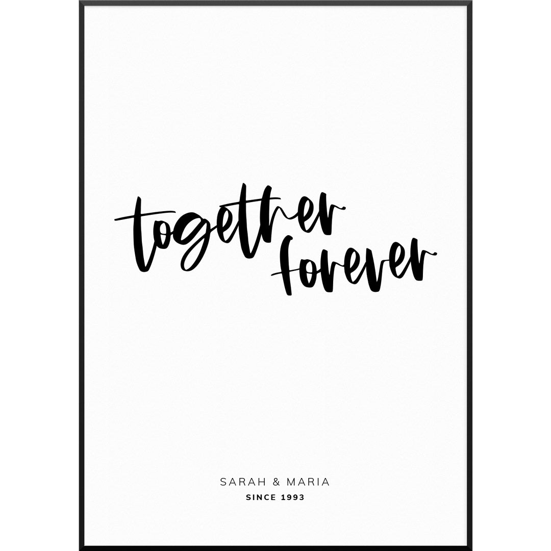 together forever poster geschenk freundin