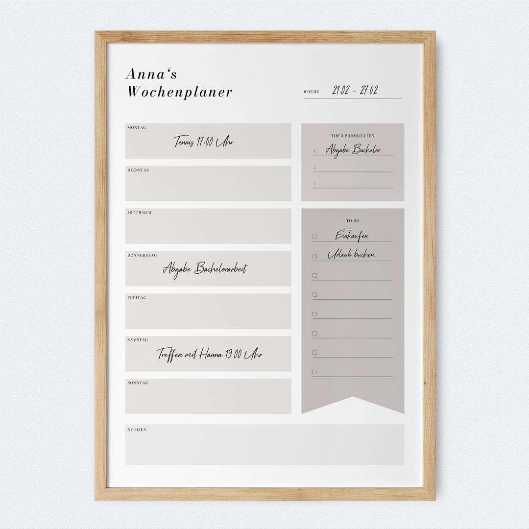 wochenplaner wandplaner weekly planner